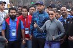 Neha Dhupia and Yuvraj Singh in Kolkatta for a marathon on 22nd Dec 2015